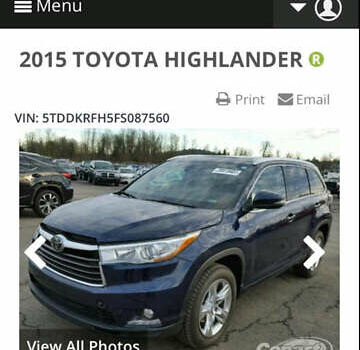 Синій Тойота Хайлендер, об'ємом двигуна 3.46 л та пробігом 235 тис. км за 23500 $, фото 16 на Automoto.ua