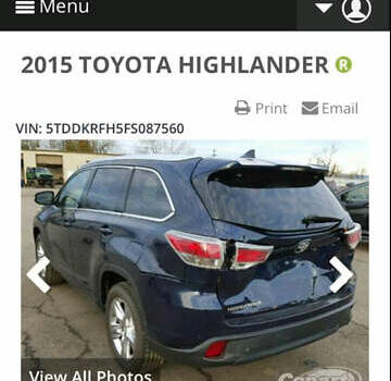 Синій Тойота Хайлендер, об'ємом двигуна 3.46 л та пробігом 235 тис. км за 23500 $, фото 17 на Automoto.ua