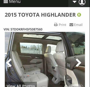 Синій Тойота Хайлендер, об'ємом двигуна 3.46 л та пробігом 235 тис. км за 23500 $, фото 20 на Automoto.ua