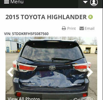 Синій Тойота Хайлендер, об'ємом двигуна 3.46 л та пробігом 235 тис. км за 23500 $, фото 24 на Automoto.ua