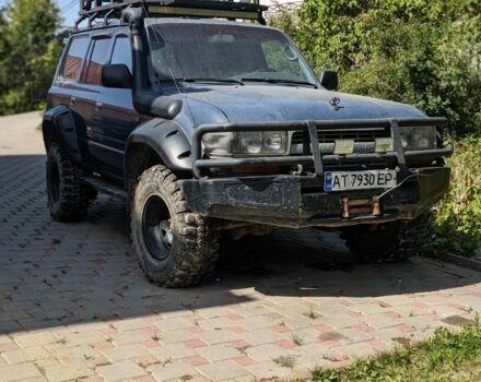 Синий Тойота Ленд Крузер 80, объемом двигателя 4.2 л и пробегом 470 тыс. км за 12400 $, фото 1 на Automoto.ua