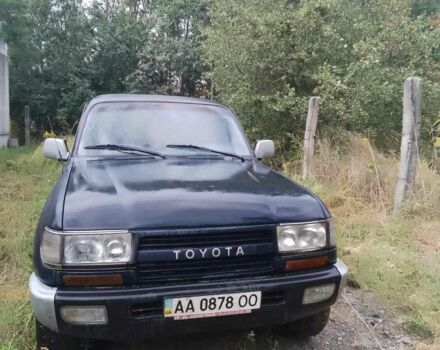 Синий Тойота Ленд Крузер 80, объемом двигателя 4.2 л и пробегом 464 тыс. км за 10500 $, фото 1 на Automoto.ua