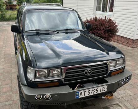 Зеленый Тойота Ленд Крузер 80, объемом двигателя 4.5 л и пробегом 374 тыс. км за 16500 $, фото 1 на Automoto.ua