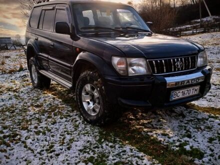 Синий Тойота Ленд Крузер Прадо 90, объемом двигателя 3.4 л и пробегом 424 тыс. км за 8000 $, фото 1 на Automoto.ua