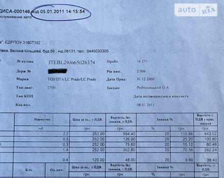 Бежевый Тойота Ленд Крузер Прадо, объемом двигателя 2.7 л и пробегом 60 тыс. км за 18800 $, фото 14 на Automoto.ua