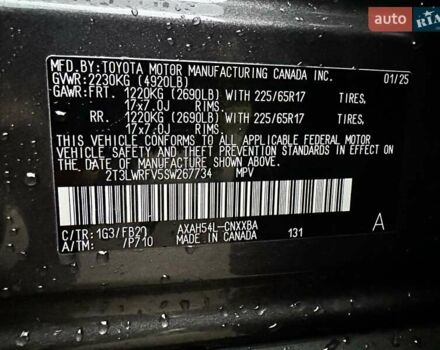 Серый Тойота РАВ 4, объемом двигателя 2.49 л и пробегом 3 тыс. км за 37200 $, фото 16 на Automoto.ua