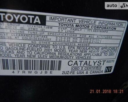 Чорний Тойота Секвойя, об'ємом двигуна 4.7 л та пробігом 296 тис. км за 19400 $, фото 3 на Automoto.ua