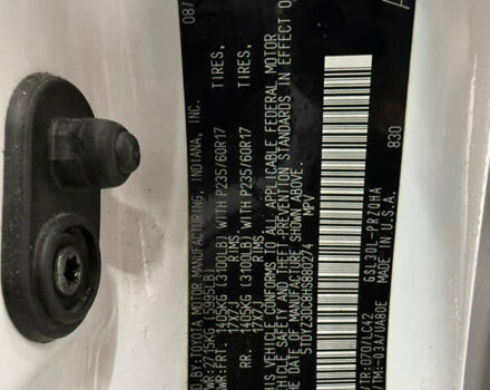 Белый Тойота Сиенна, объемом двигателя 3.46 л и пробегом 123 тыс. км за 26300 $, фото 30 на Automoto.ua