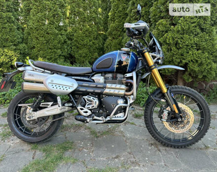 Синий Триумф Scrambler, объемом двигателя 0 л и пробегом 20 тыс. км за 13500 $, фото 1 на Automoto.ua