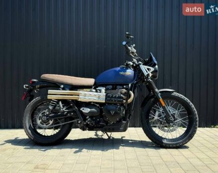 Синій Тріумф Street Scrambler, об'ємом двигуна 0.9 л та пробігом 13 тис. км за 10900 $, фото 2 на Automoto.ua