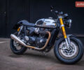 Черный Триумф Thruxton, объемом двигателя 1.2 л и пробегом 3 тыс. км за 19500 $, фото 1 на Automoto.ua