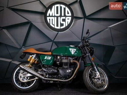 Зеленый Триумф Thruxton, объемом двигателя 1.2 л и пробегом 2 тыс. км за 12500 $, фото 1 на Automoto.ua
