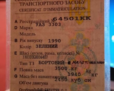 Зеленый УАЗ 3303, объемом двигателя 2.45 л и пробегом 10 тыс. км за 1084 $, фото 12 на Automoto.ua
