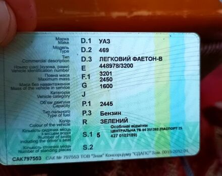 УАЗ 469, об'ємом двигуна 2.4 л та пробігом 78 тис. км за 3000 $, фото 1 на Automoto.ua
