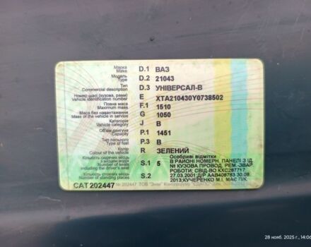 Зелений ВАЗ 2104, об'ємом двигуна 0 л та пробігом 100 тис. км за 800 $, фото 5 на Automoto.ua