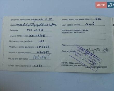 Білий ВАЗ 2105, об'ємом двигуна 0 л та пробігом 12 тис. км за 750 $, фото 25 на Automoto.ua