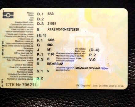 Бежевый ВАЗ 2105, объемом двигателя 1.2 л и пробегом 0 тыс. км за 1080 $, фото 8 на Automoto.ua