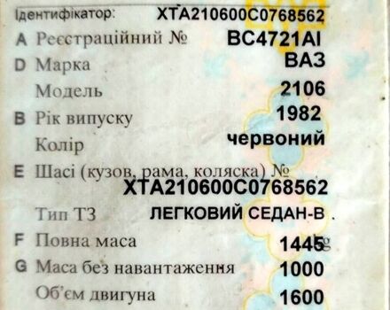 ВАЗ 2106, объемом двигателя 1.6 л и пробегом 0 тыс. км за 750 $, фото 3 на Automoto.ua