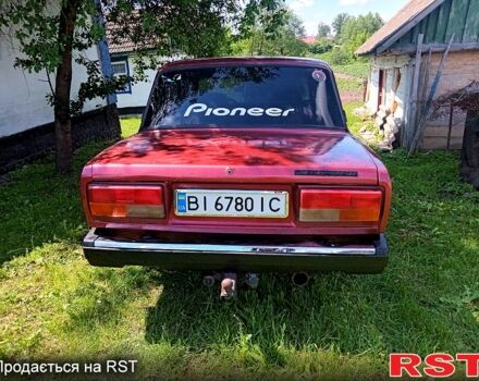 ВАЗ 2107 1996 в Полтаве на Automoto.ua Красный ВАЗ 2107, объемом двигателя 1.5 л и пробегом 460 тыс. км за 1080 $, фото 4 на Automoto.ua