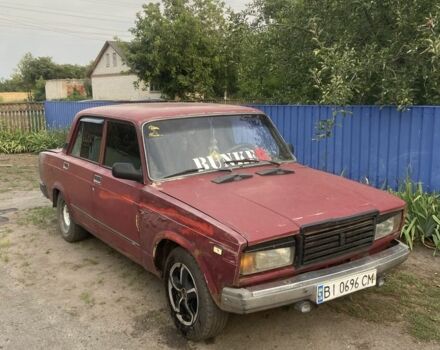 Красный ВАЗ 2107, объемом двигателя 1.5 л и пробегом 80 тыс. км за 361 $, фото 1 на Automoto.ua