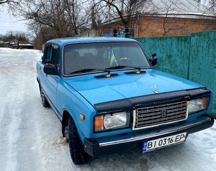 Синий ВАЗ 2107, объемом двигателя 1.5 л и пробегом 162 тыс. км за 1250 $, фото 1 на Automoto.ua