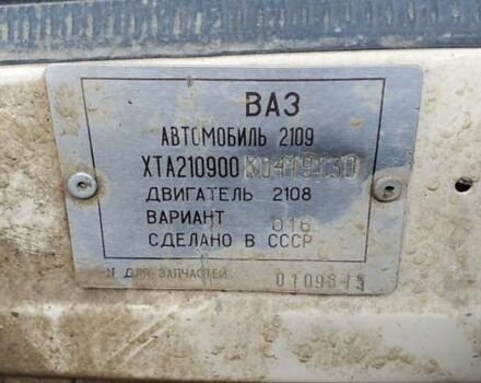 Бежевый ВАЗ 2109, объемом двигателя 1.5 л и пробегом 300 тыс. км за 950 $, фото 12 на Automoto.ua