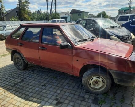 Красный ВАЗ 2109, объемом двигателя 1 л и пробегом 99 тыс. км за 500 $, фото 1 на Automoto.ua