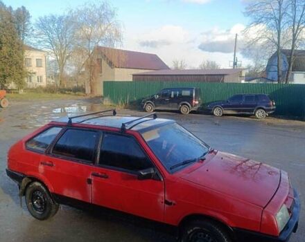 Красный ВАЗ 2109, объемом двигателя 1.3 л и пробегом 70 тыс. км за 450 $, фото 1 на Automoto.ua