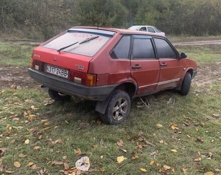 Красный ВАЗ 2109, объемом двигателя 1.5 л и пробегом 120 тыс. км за 648 $, фото 1 на Automoto.ua