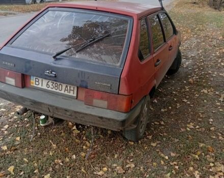 Красный ВАЗ 2109, объемом двигателя 1 л и пробегом 1000 тыс. км за 652 $, фото 4 на Automoto.ua