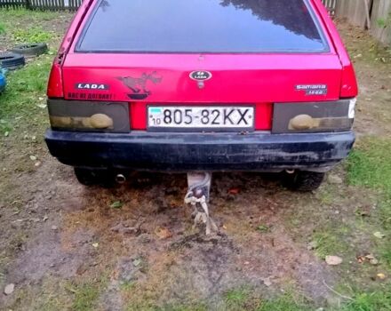 Красный ВАЗ 2109, объемом двигателя 1.5 л и пробегом 170 тыс. км за 360 $, фото 1 на Automoto.ua