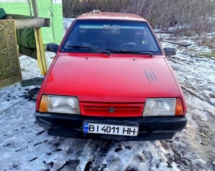 Красный ВАЗ 2109, объемом двигателя 1.5 л и пробегом 215 тыс. км за 800 $, фото 1 на Automoto.ua