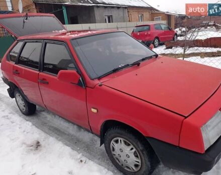 Красный ВАЗ 2109, объемом двигателя 1.3 л и пробегом 100 тыс. км за 1100 $, фото 1 на Automoto.ua