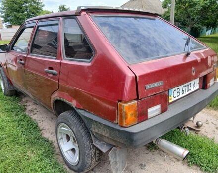 Красный ВАЗ 2109, объемом двигателя 1 л и пробегом 345 тыс. км за 602 $, фото 1 на Automoto.ua