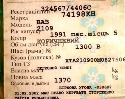 ВАЗ 2109, объемом двигателя 15 л и пробегом 0 тыс. км за 650 $, фото 9 на Automoto.ua