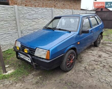 Синий ВАЗ 2109, объемом двигателя 1.5 л и пробегом 222 тыс. км за 1400 $, фото 1 на Automoto.ua