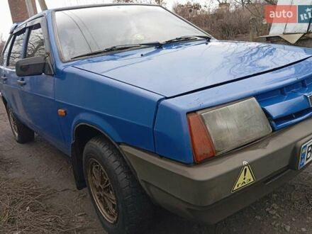 Синий ВАЗ 2109, объемом двигателя 1.29 л и пробегом 200 тыс. км за 1295 $, фото 1 на Automoto.ua