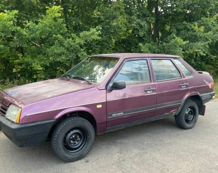 Фиолетовый ВАЗ 21099, объемом двигателя 1.5 л и пробегом 220 тыс. км за 650 $, фото 1 на Automoto.ua