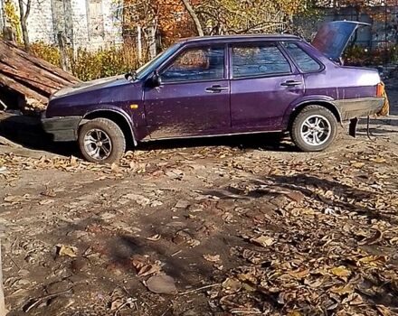 Фиолетовый ВАЗ 21099, объемом двигателя 1.5 л и пробегом 222 тыс. км за 1100 $, фото 1 на Automoto.ua