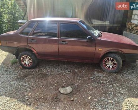 Красный ВАЗ 21099, объемом двигателя 1.3 л и пробегом 230 тыс. км за 600 $, фото 1 на Automoto.ua