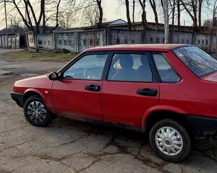 Красный ВАЗ 21099, объемом двигателя 1.3 л и пробегом 366 тыс. км за 1300 $, фото 3 на Automoto.ua