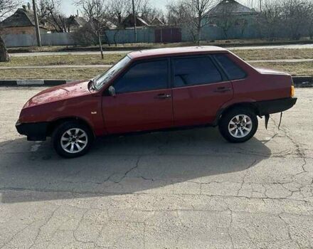 Красный ВАЗ 21099, объемом двигателя 1.3 л и пробегом 244 тыс. км за 1600 $, фото 4 на Automoto.ua