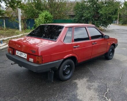 ВАЗ 21099 1996 в Покровском на Automoto.ua Красный ВАЗ 21099, объемом двигателя 1 л и пробегом 123 тыс. км за 1100 $, фото 3 на Automoto.ua