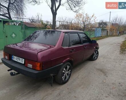 Красный ВАЗ 21099, объемом двигателя 1.5 л и пробегом 68 тыс. км за 1600 $, фото 5 на Automoto.ua