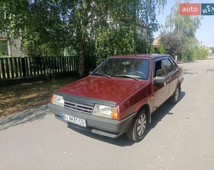 Красный ВАЗ 21099, объемом двигателя 1.6 л и пробегом 150 тыс. км за 1099 $, фото 2 на Automoto.ua