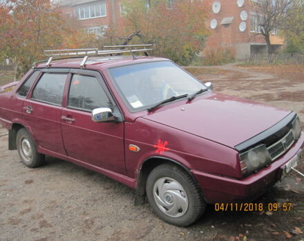 Красный ВАЗ 21099, объемом двигателя 1.5 л и пробегом 100 тыс. км за 1300 $, фото 1 на Automoto.ua