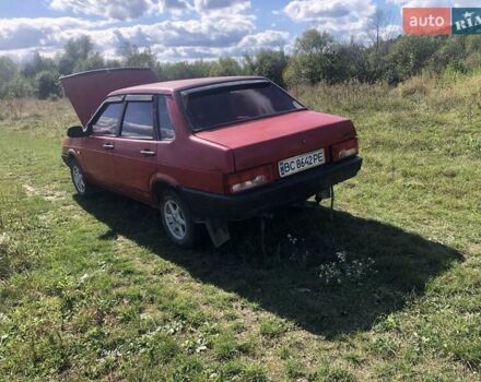 Красный ВАЗ 21099, объемом двигателя 1.3 л и пробегом 256 тыс. км за 650 $, фото 1 на Automoto.ua