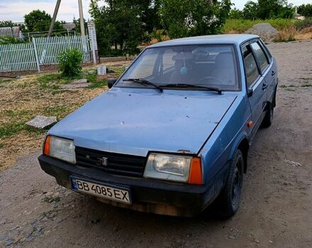 Синий ВАЗ 21099, объемом двигателя 1.3 л и пробегом 100 тыс. км за 600 $, фото 1 на Automoto.ua