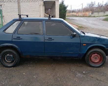 Синий ВАЗ 21099, объемом двигателя 1 л и пробегом 300 тыс. км за 650 $, фото 1 на Automoto.ua