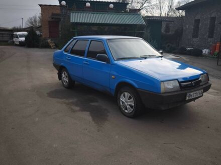 Синий ВАЗ 21099, объемом двигателя 1.5 л и пробегом 150 тыс. км за 1150 $, фото 1 на Automoto.ua